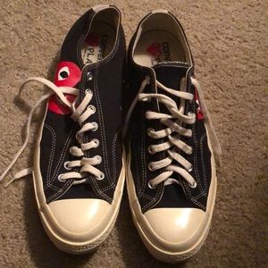 Comme Des Garçon (CDG) Converse Black LowTops